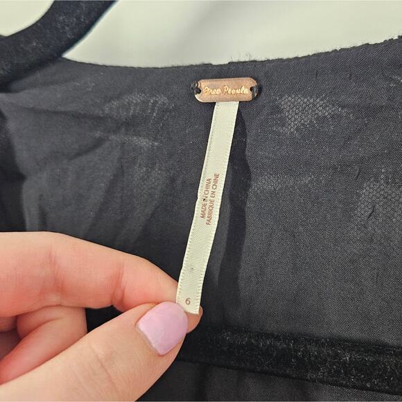 Free People Black Lace Mountain Laurel Dress 6 - Picture 6 of 11